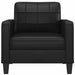 Fauteuil 60 cm kunstleer zwart
