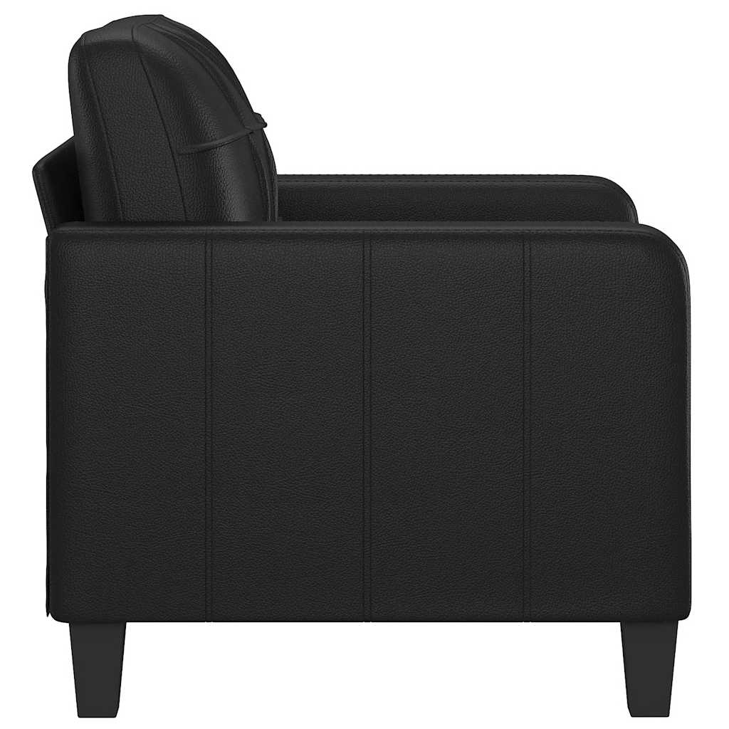 Fauteuil 60 cm kunstleer zwart