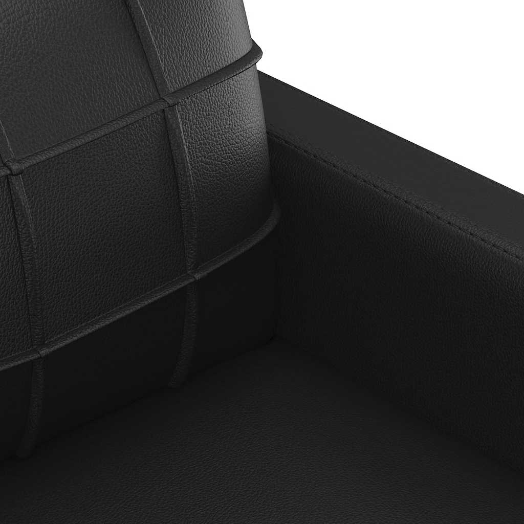 Fauteuil 60 cm kunstleer zwart