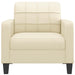 Fauteuil 60 cm kunstleer crèmekleurig