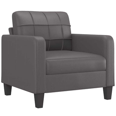 Fauteuil 60 cm kunstleer grijs