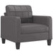 Fauteuil 60 cm kunstleer grijs