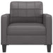 Fauteuil 60 cm kunstleer grijs