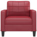 Fauteuil 60 cm kunstleer wijnrood
