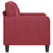 Fauteuil 60 cm kunstleer wijnrood