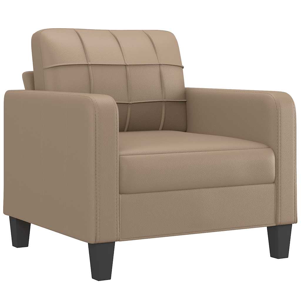 Fauteuil 60 cm kunstleer cappuccinokleurig