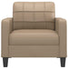 Fauteuil 60 cm kunstleer cappuccinokleurig