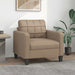 Fauteuil 60 cm kunstleer cappuccinokleurig