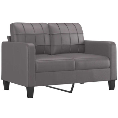Tweezitsbank 120 cm kunstleer grijs