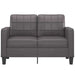 Tweezitsbank 120 cm kunstleer grijs