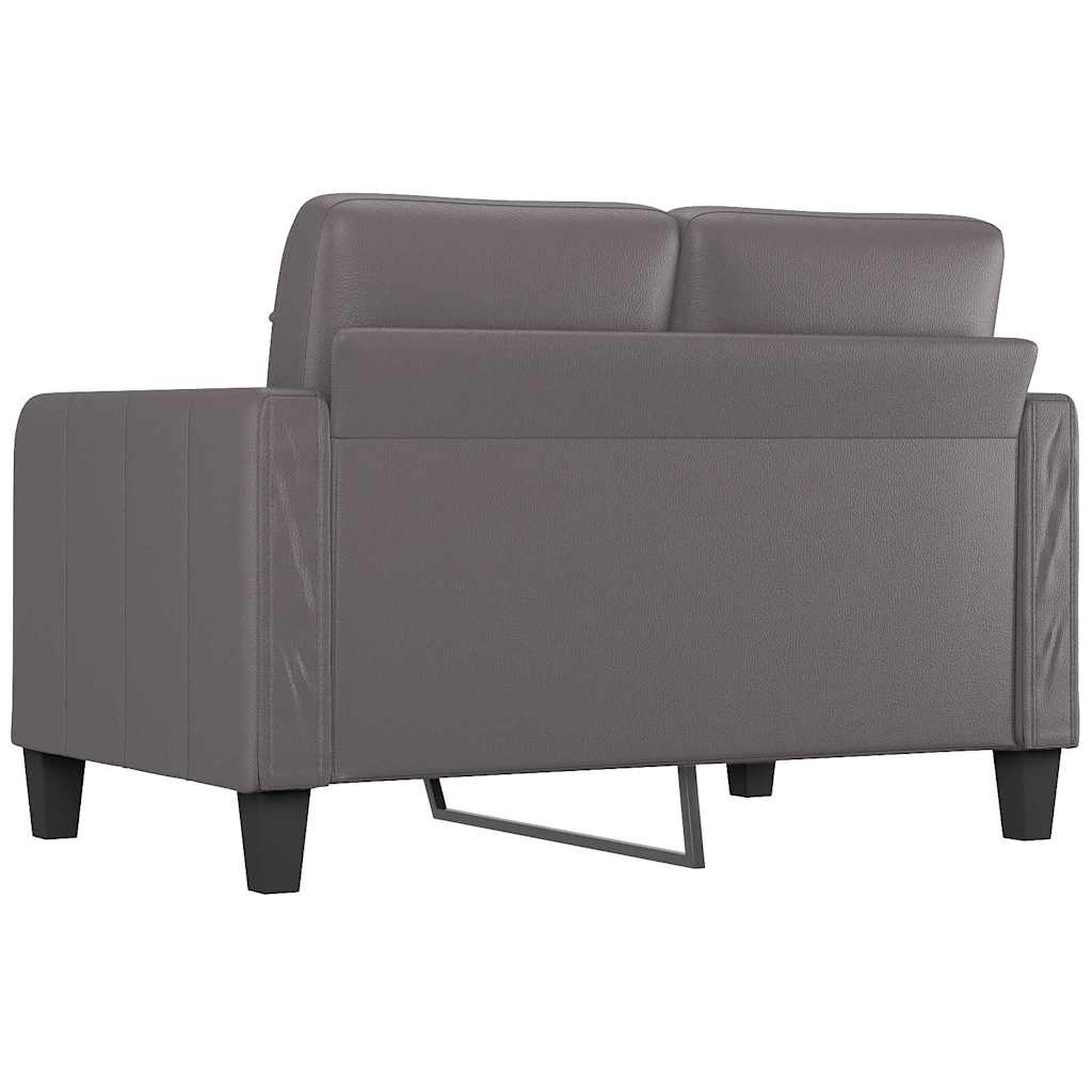 Tweezitsbank 120 cm kunstleer grijs