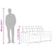 Tweezitsbank 120 cm kunstleer grijs