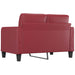 Tweezitsbank 120 cm kunstleer wijnrood