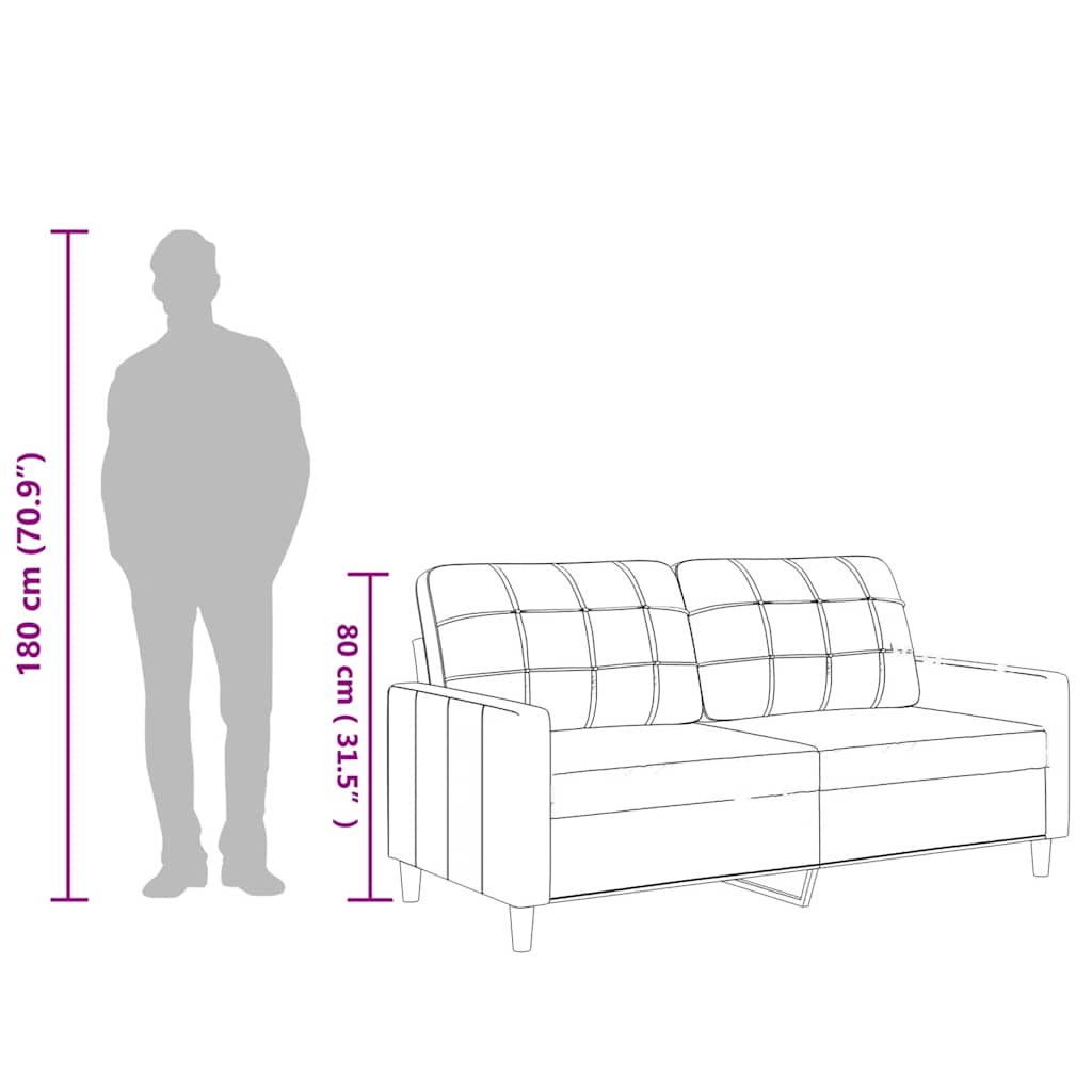 Tweezitsbank 140 cm kunstleer zwart