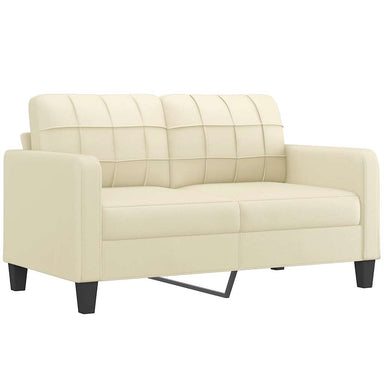 Tweezitsbank 140 cm kunstleer crèmekleurig