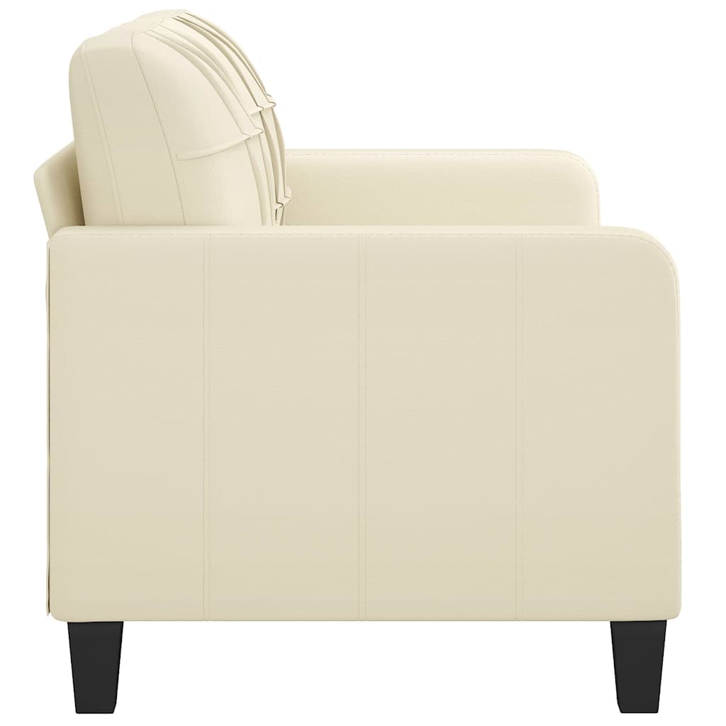 Tweezitsbank 140 cm kunstleer crèmekleurig