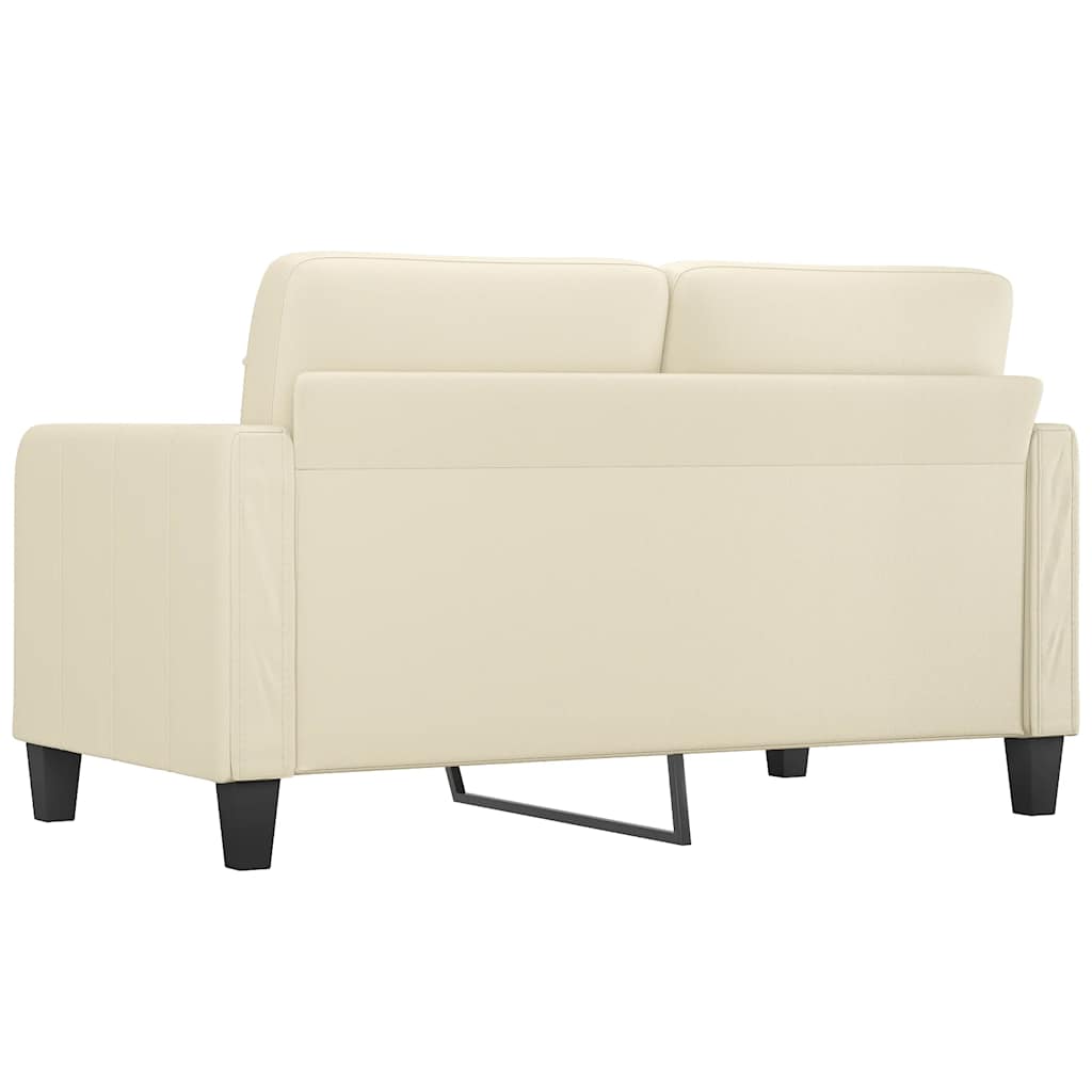 Tweezitsbank 140 cm kunstleer crèmekleurig