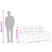 Tweezitsbank 140 cm kunstleer crèmekleurig