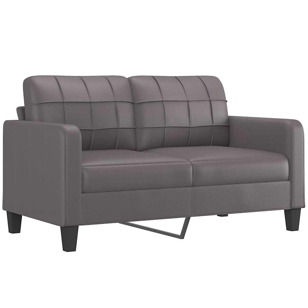 Tweezitsbank 140 cm kunstleer grijs