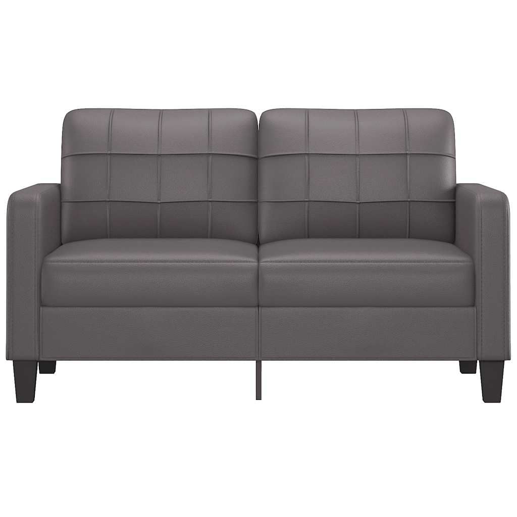 Tweezitsbank 140 cm kunstleer grijs