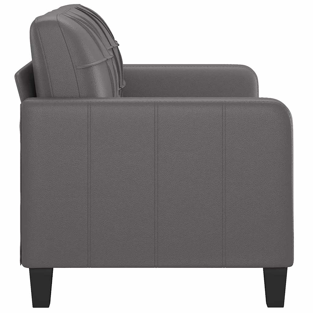 Tweezitsbank 140 cm kunstleer grijs