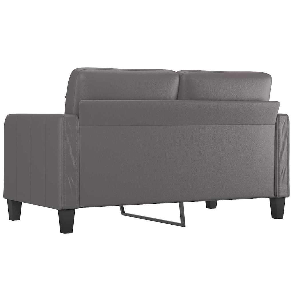 Tweezitsbank 140 cm kunstleer grijs