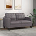 Tweezitsbank 140 cm kunstleer grijs