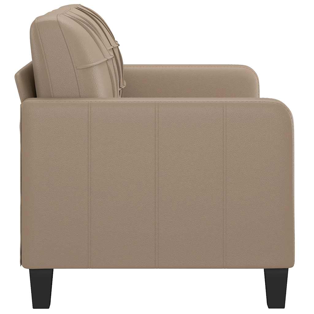 Tweezitsbank 140 cm kunstleer cappuccinokleurig