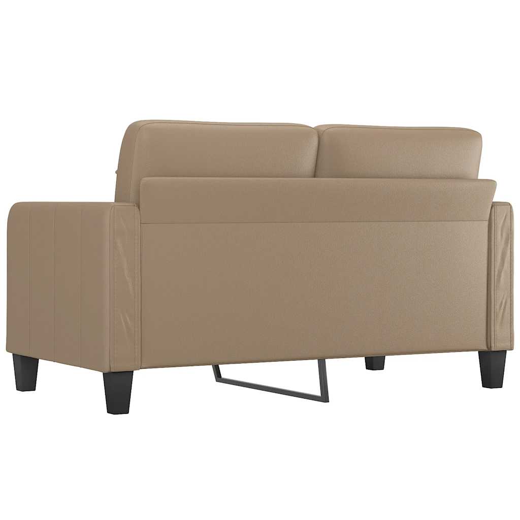 Tweezitsbank 140 cm kunstleer cappuccinokleurig