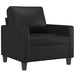 Fauteuil 60 cm kunstleer zwart