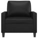 Fauteuil 60 cm kunstleer zwart
