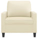 Fauteuil 60 cm kunstleer crèmekleurig