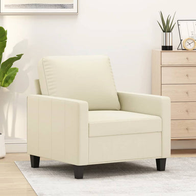 Fauteuil 60 cm kunstleer crèmekleurig