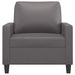 Fauteuil 60 cm kunstleer grijs