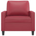 Fauteuil 60 cm kunstleer wijnrood