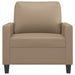 Fauteuil 60 cm kunstleer cappuccinokleurig