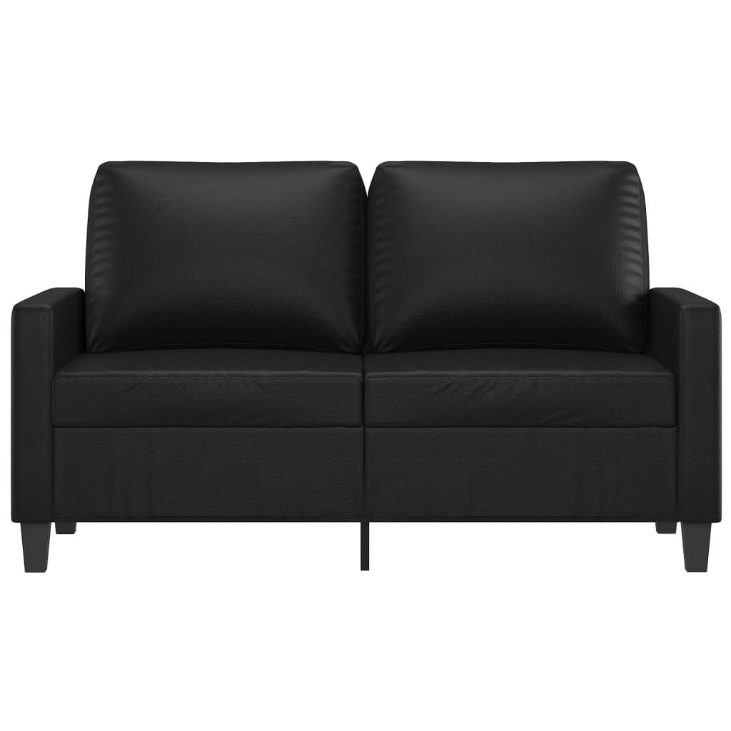 Tweezitsbank 120 cm kunstleer zwart