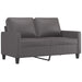 Tweezitsbank 120 cm kunstleer grijs