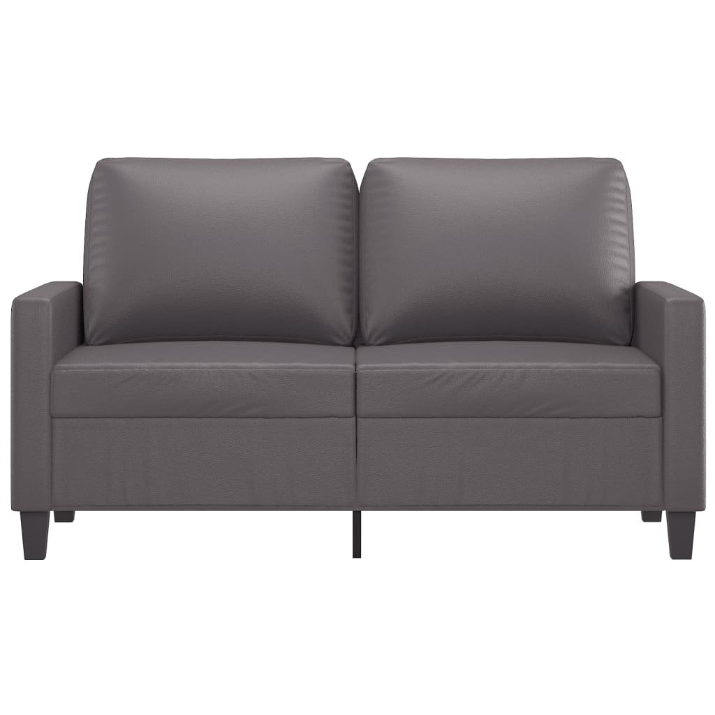 Tweezitsbank 120 cm kunstleer grijs