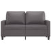 Tweezitsbank 120 cm kunstleer grijs