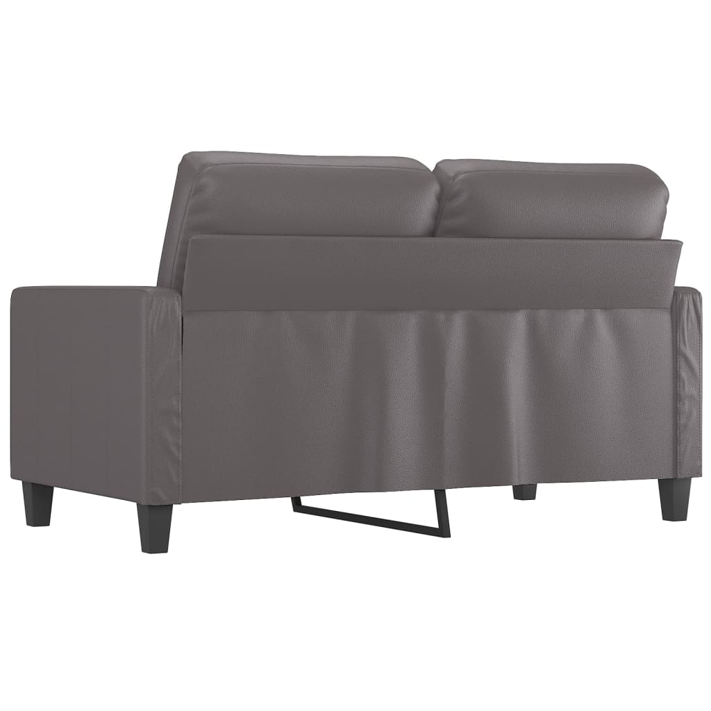 Tweezitsbank 120 cm kunstleer grijs