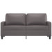 Tweezitsbank 140 cm kunstleer grijs