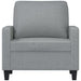 Fauteuil 60 cm stof lichtgrijs