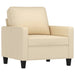 Fauteuil 60 cm stof crèmekleurig
