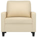 Fauteuil 60 cm stof crèmekleurig