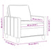 Fauteuil 60 cm stof crèmekleurig