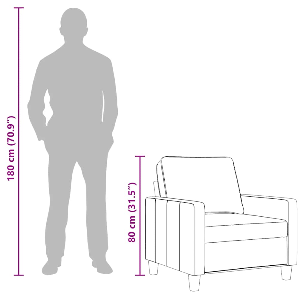 Fauteuil 60 cm stof crèmekleurig