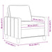 Fauteuil 60 cm stof bruin