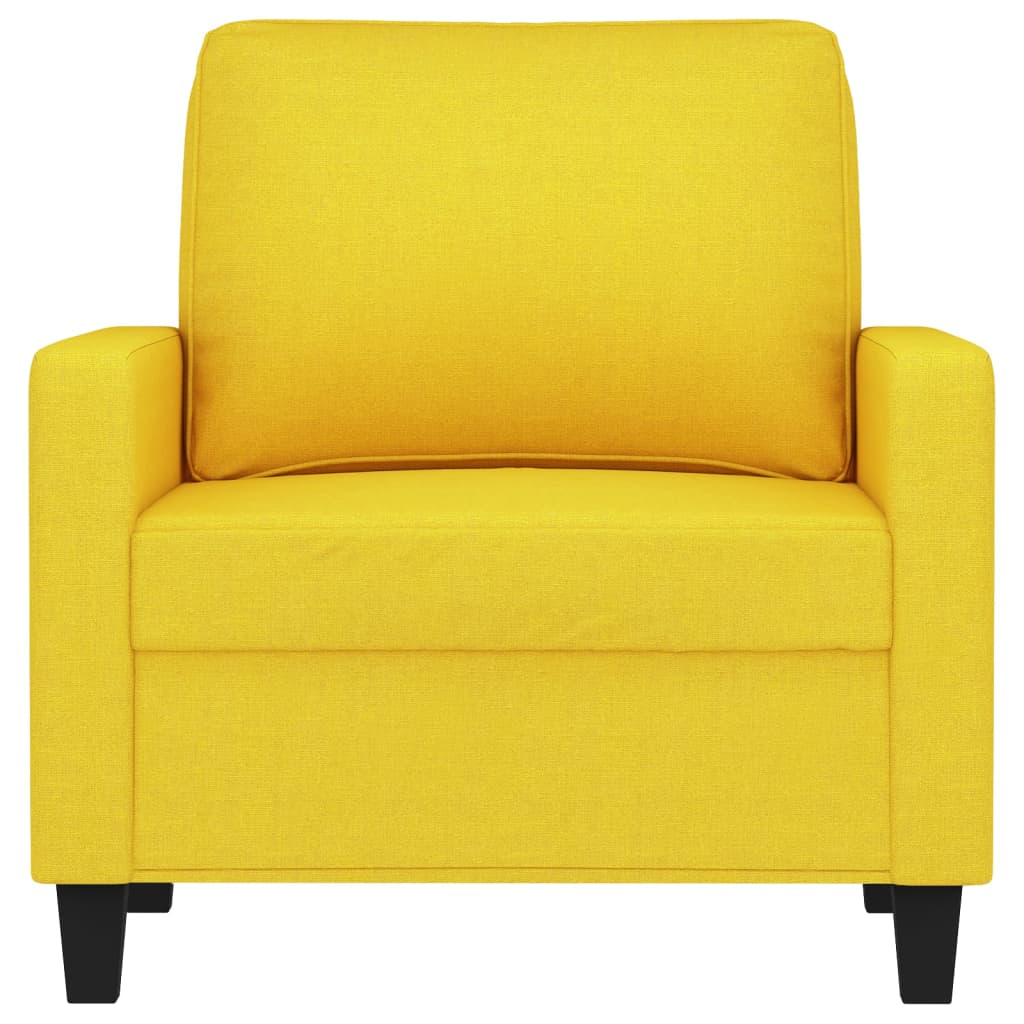 Fauteuil 60 cm stof lichtgeel