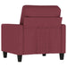 Fauteuil 60 cm stof wijnrood